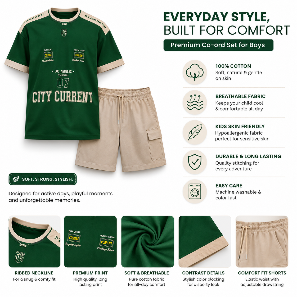Boys CITY CURRENT | Printed Cotton Co-Ord Set