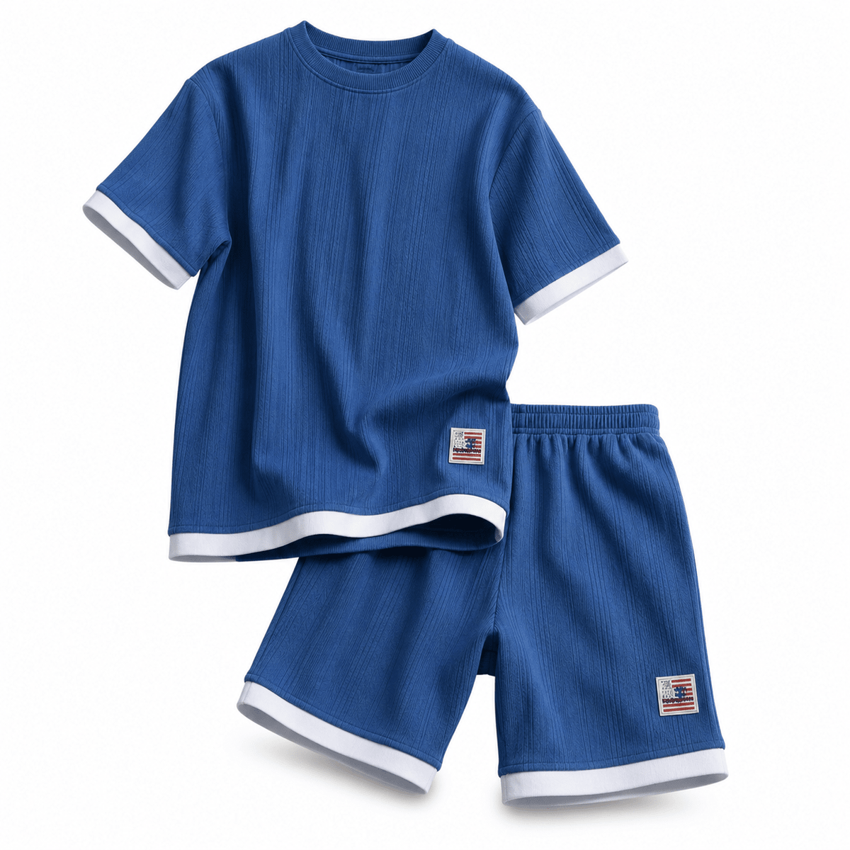Boys BLUE | Co-ord Shorts Set 100% Cotton - Billyball.in