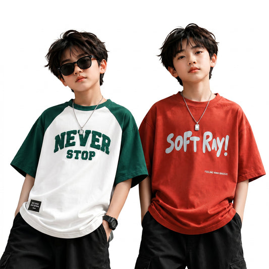 Boys W&O | Graphic Print Oversized T-Shirt Combo Pack - Billyball.in