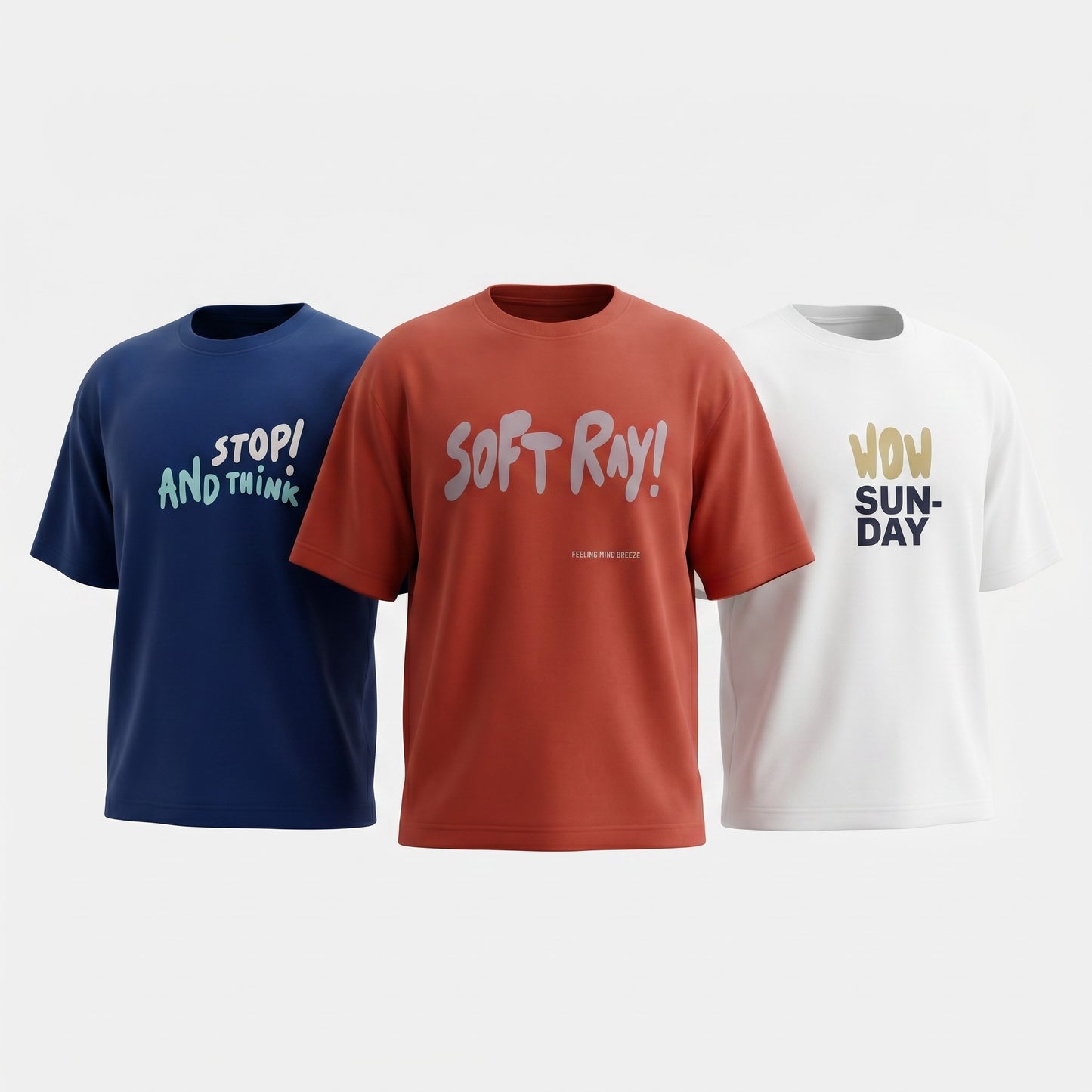 Boys BOW | Graphic Print Oversized T-Shirt Combo Pack - Billyball.in
