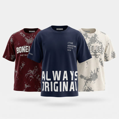 Boys RBW | Graphic Print Oversized T-Shirt Combo Pack - Billyball.in