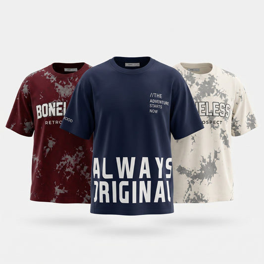 Boys RBW | Graphic Print Oversized T-Shirt Combo Pack - Billyball.in