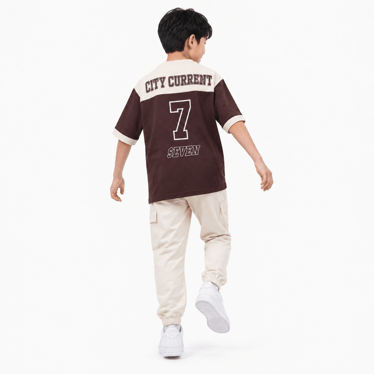 Boys CC BROWN | Over sized T and Pant Set - Billyball.in