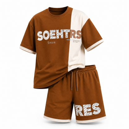 Boys HORES | 100% Cotton Graphic T-Shirt and Shorts Set