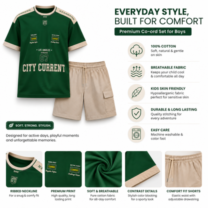 Boys CITY CURRENT | Printed Cotton Co-Ord Set