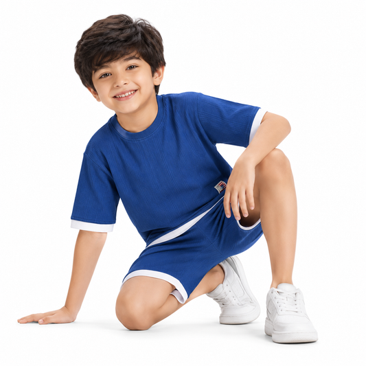 Boys BLUE | Co-ord Shorts Set 100% Cotton