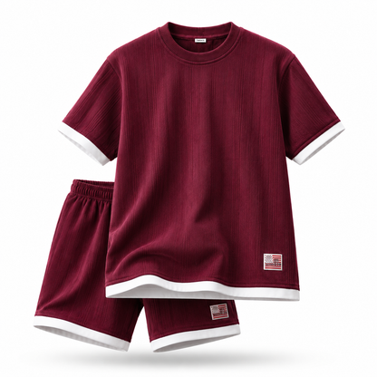 Boys MAROON | Cotton Matching Set