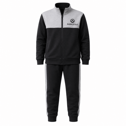 Boys AURA BLACK ZIPPER | Track Suit Combo - Billyball.in