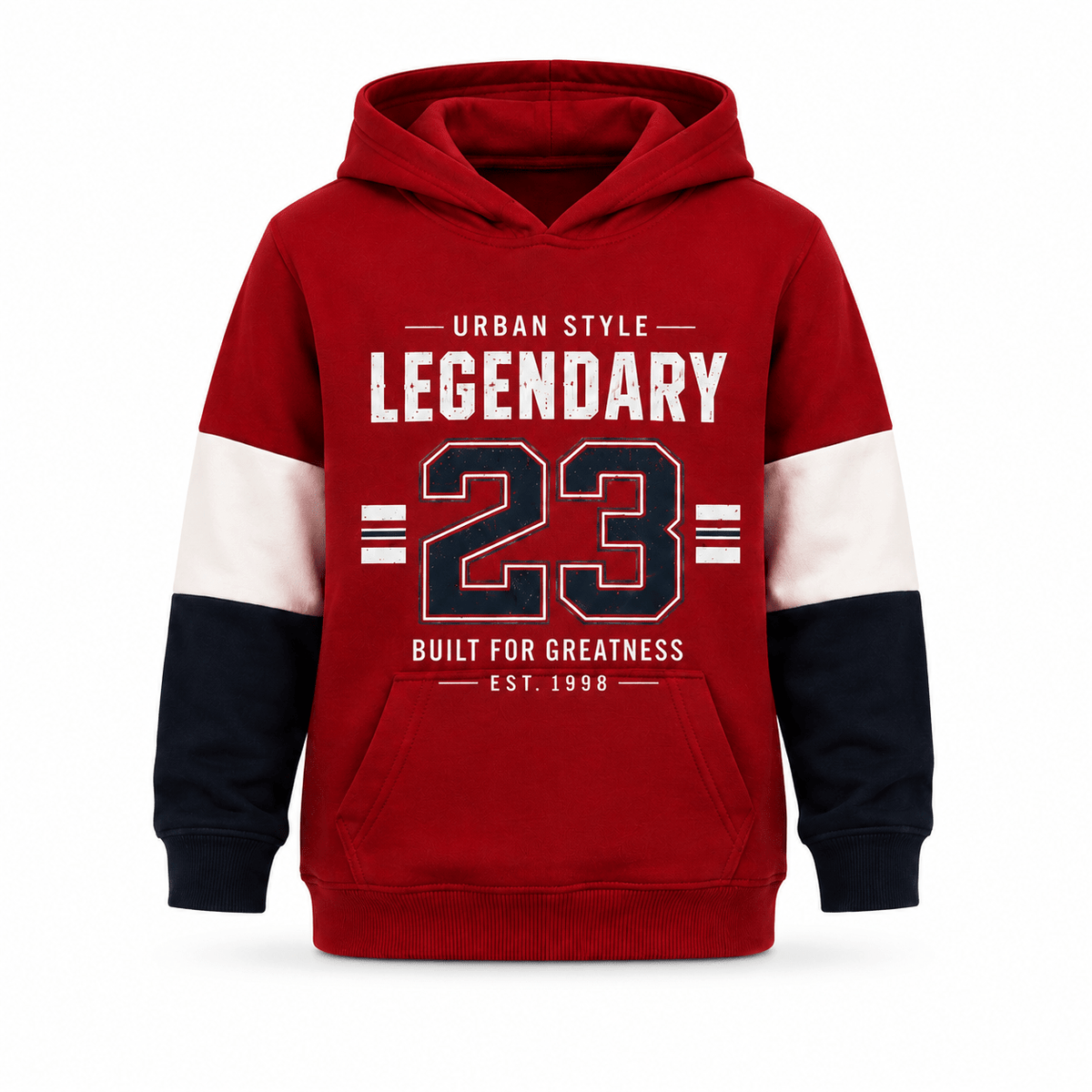 Boys LEGENDARY RED | Full sleeve Hood - Billyball.in