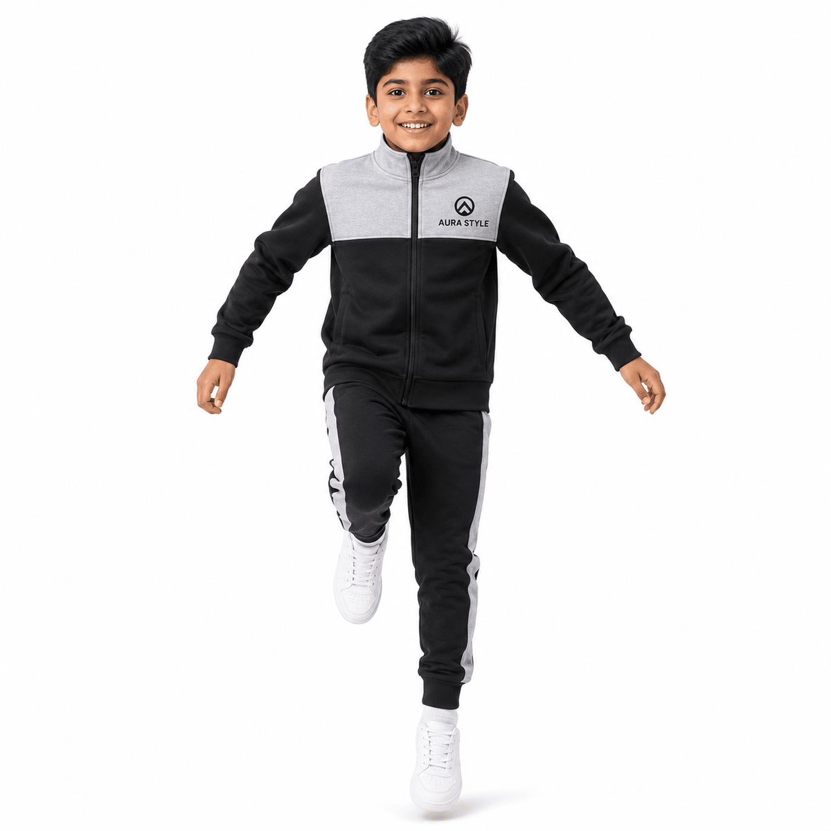Boys AURA BLACK ZIPPER | Track Suit Combo - Billyball.in