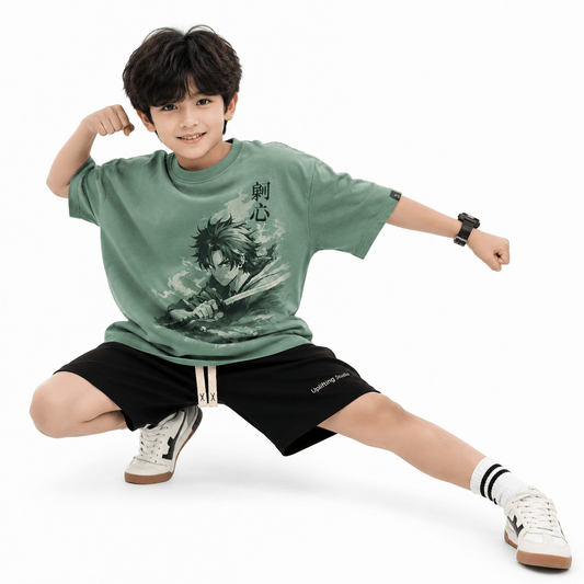 Boys SILENT BLADE | Printed Cotton Clothing Set - Billyball.in