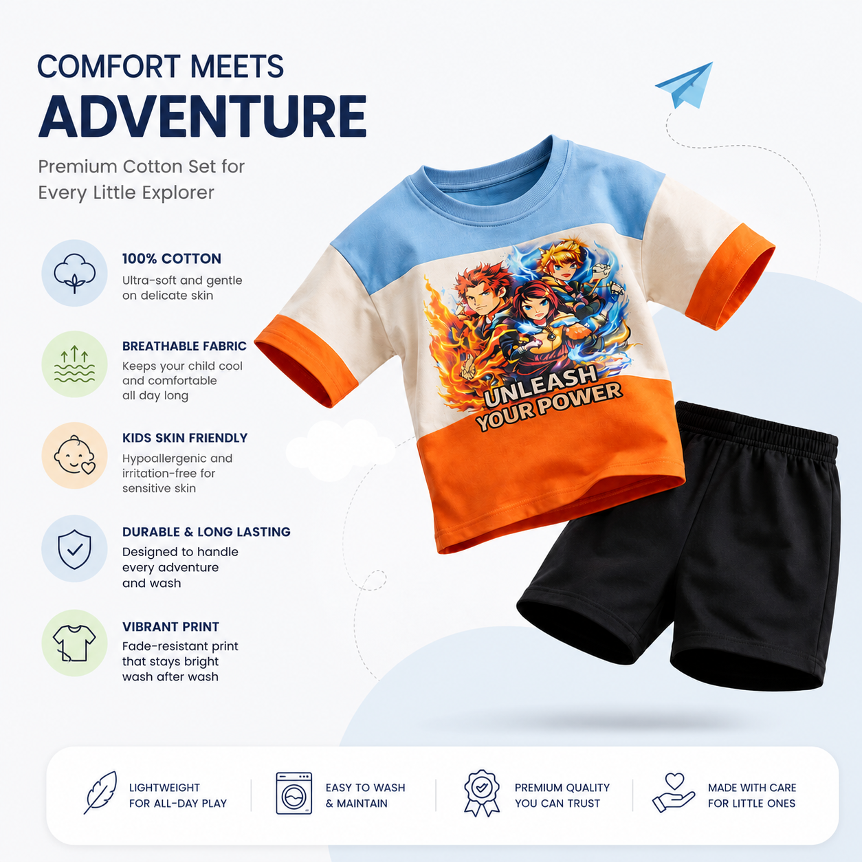 Boys Unleash | Graphic T-Shirt & Shorts Set