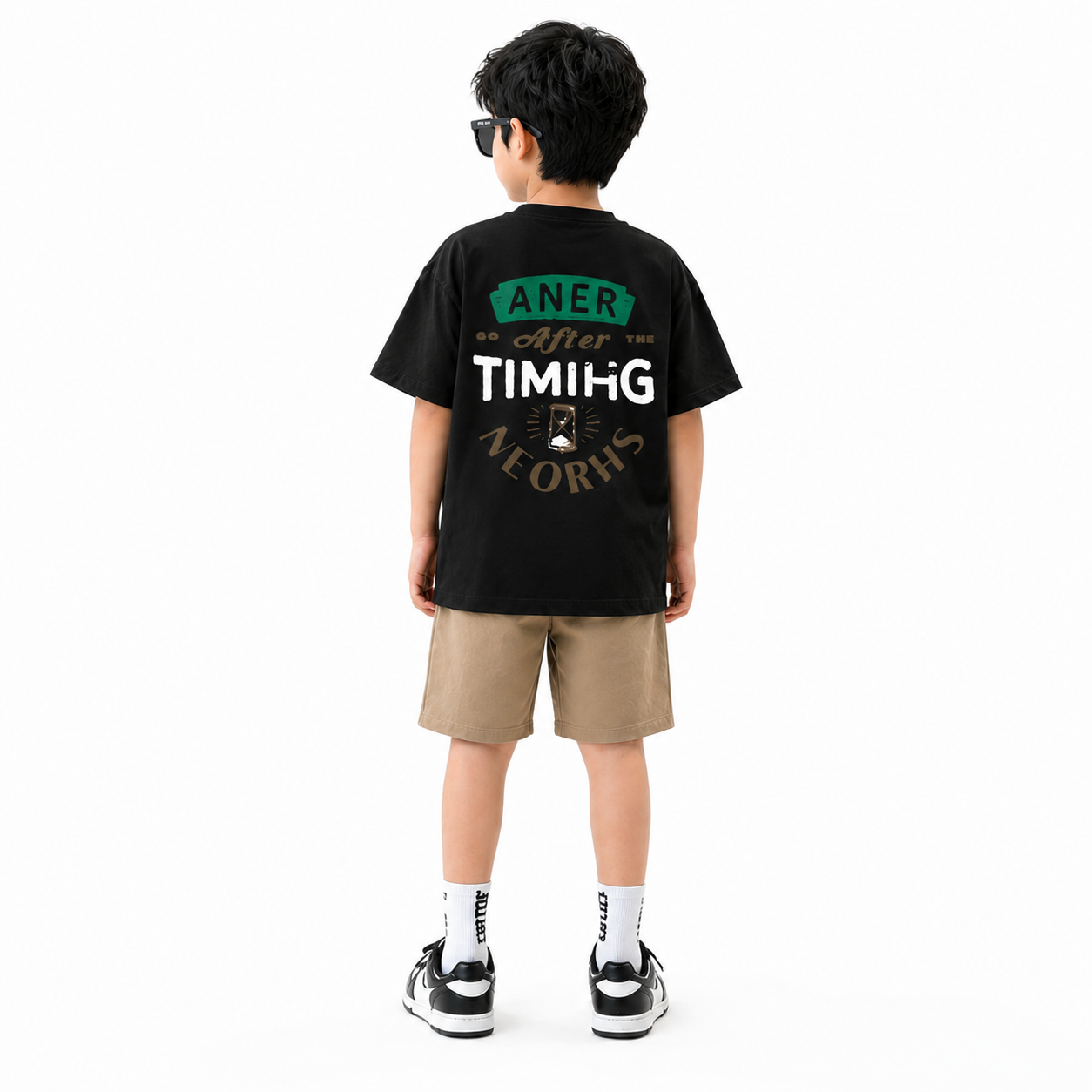 Boys GOEFFE | 100% Cotton Oversized T-Shirt & Shorts Co-Ord Set