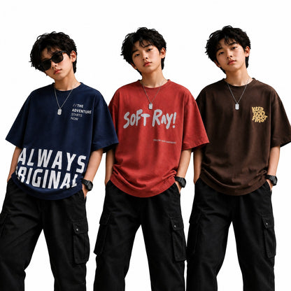 Boys BOB | Graphic Print Oversized T-Shirt Combo Pack - Billyball.in