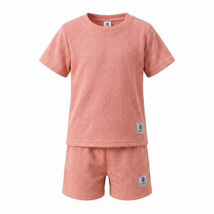 Unisex PINK | Textured Co-Ord Set - Billyball.in