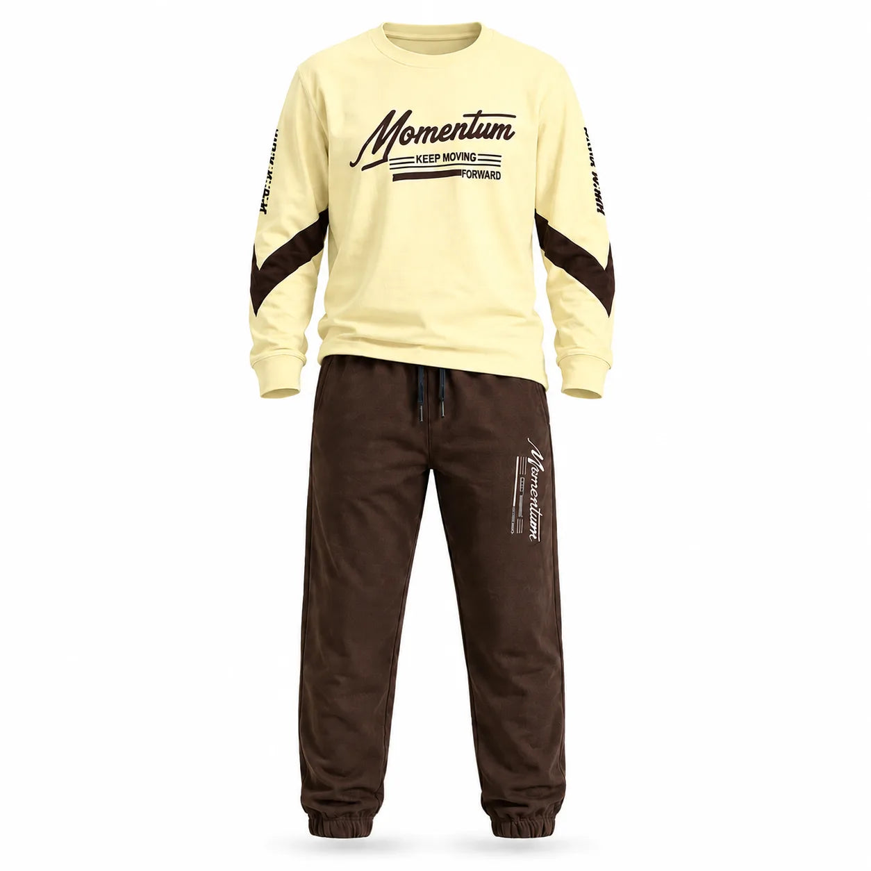 Boys M-BROWN | Full Sleeve Top and Pant Set