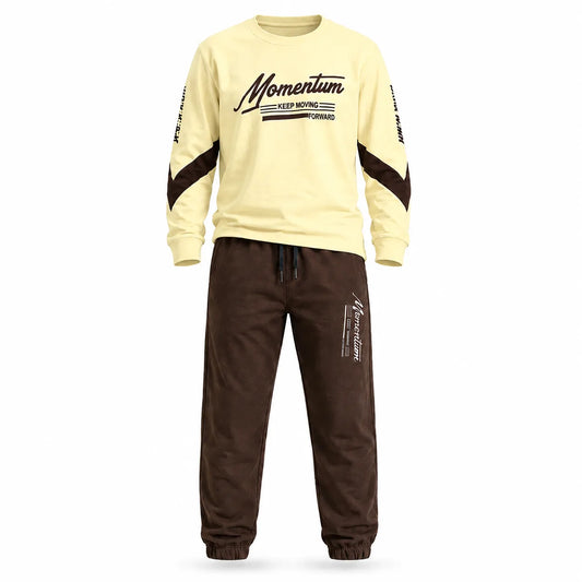 Boys M-BROWN | Full Sleeve Top and Pant Set