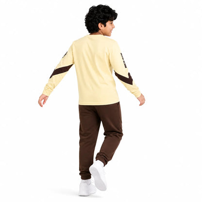 Boys M-BROWN | Full Sleeve Top and Pant Set