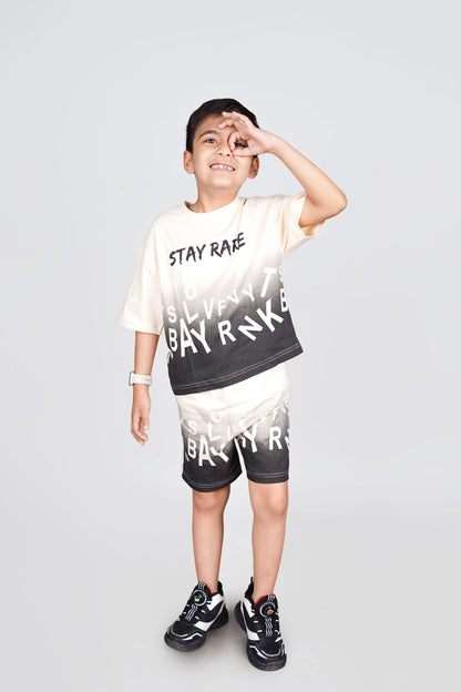 Boys Stay Rare | Printed T-Shirt & Shorts Set