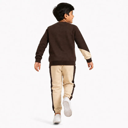 Boys COOL COFFEE | Long Sleeve Sweatshirt and Jogger Pants Set - Billyball.in