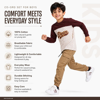 Boys DREAM BOY | Full sleeve T and Pant Set - Billyball.in